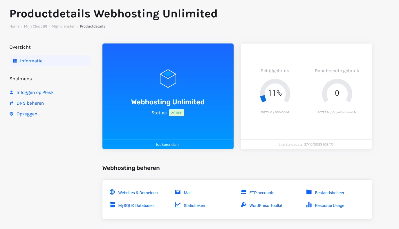 Uptime hosting voor een B2B portal