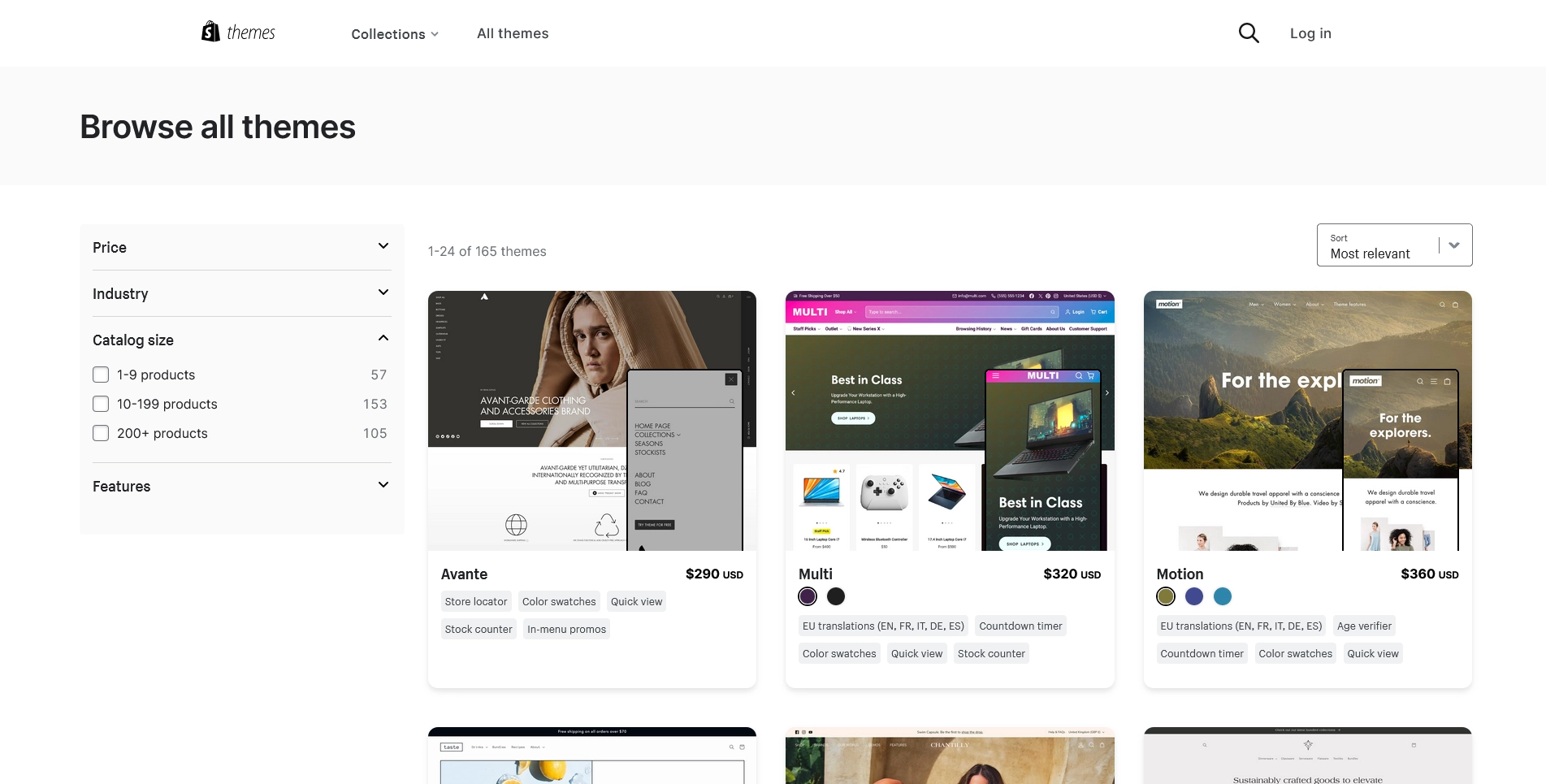 themas van shopify